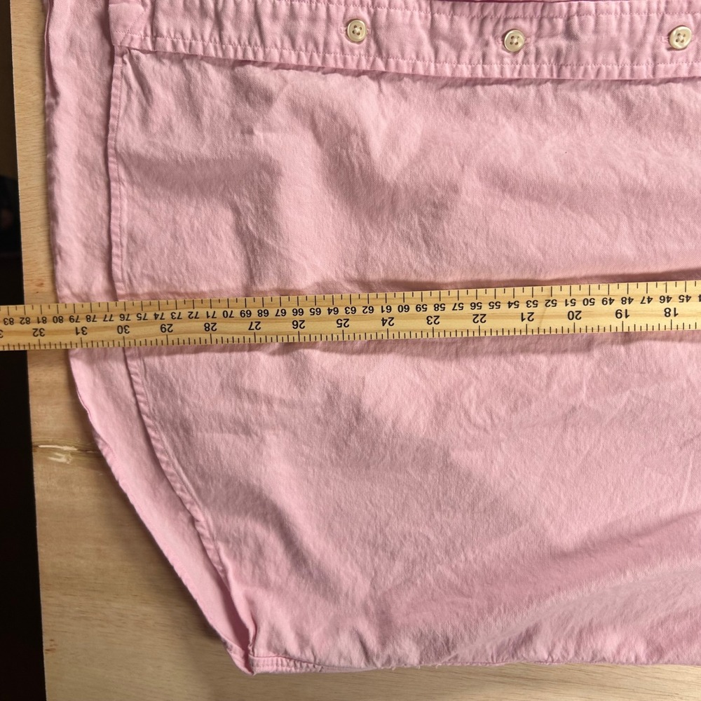 Polo Ralph Lauren Mens 2XB Big & Tall Pink Oxford Button Down Shirt Blue Pony - Picture 5 of 6